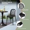 WestinTrends Playa 5-Piece Outdoor Indoor Metal Patio Dining Table Set With Stackable Polypropylene Patio Side Chairs - 3 of 4