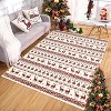 Christmas Area Rug 2x3 Washable Snowflake Carpet Non Slip Holiday Decorative - 4 of 4