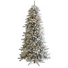 7.5ft. Flocked Fir Artificial Christmas Tree with Pine Cones and 500 Clear Warm LED Lights – Classic Winter Wonderland Look - 3 of 4