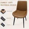 Lyngins Cozy Dining Chairs Set of 4, PU Leather Kitchen Chair, Upholstered Armless Chair with Metal Legs for Kitchen, Restaurant, Meeting Room - 2 of 4