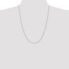 Black Bow Jewelry 1mm 14k White Gold Diamond Cut Round Wheat Chain Necklace - 2 of 4
