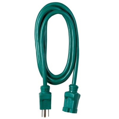 Monoprice Outdoor Extension Cord - 6 Feet - Green | NEMA 5-15P to NEMA 5-15R, 16AWG, 13A/1625W, SJTW