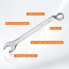 Unique Bargains CR-V Steel Nickel Plated Metric 12-Point Box End Combination Wrench - 3 of 4