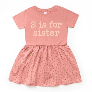 The Juniper Shop S Is For Sister Infant Dress - 24M - Mauve Spot - 1 of 4