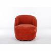 CAVINAS 360° Swivel Barrel Accent Chair,Plush Chenille Fabric Arm Chair with Black Powder and Coated Metal Base for Living Room,Office,Bedroom - 2 of 4