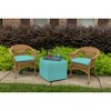 Casual Cushion Solid Sunbrella Fabric 1-Piece Indoor/Outdoor Wicker Seat Pad, 18"W x 18"L - 2 of 4