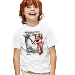 Boys' Short Sleeve Transformers 40th Anniversary Jetfire Box Unisex Youth T-Shirt - 1 of 4