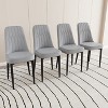 CAVINAS Modern PU Leather Dining Chairs, Set of 4 Kitchen Chair with Curved Backrest and Black Metal Legs - 4 of 4