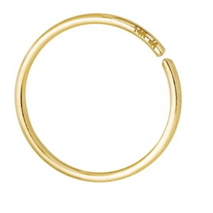 Jewelry Avalanche 20G 14K Yellow Gold Seamless Nose Hoop Ring, Twist-open Ring - 1 of 4