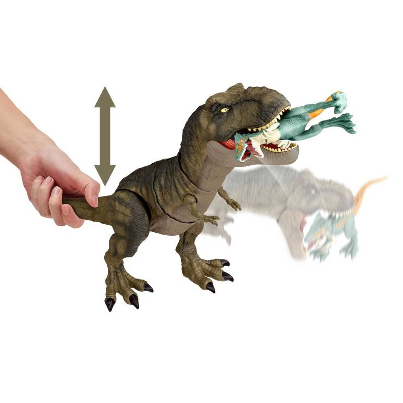 Jurassic World: Dominion Thrash &#39;n Devour Tyrannosaurus Rex Dinosaur Figure, 5 of 13