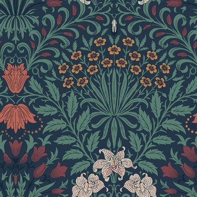William Morris Garden Moonlight Wallpaper