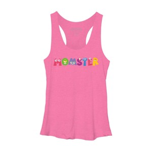 Women's Design By Humans Cute Momster Cartoon Monster By averilshop Racerback Tank Top - 1 of 2