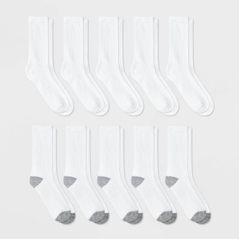 5 Pairs Of Men'S Trendy And Versatile Mid-Length Boys' Basketball Socks,  Mid-Calf Sports White Mid-Calf Socks