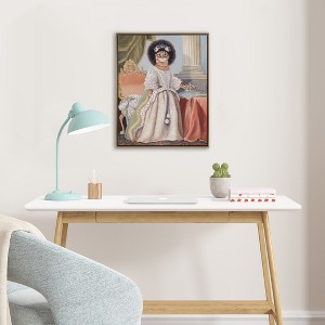 Gulches Kitty Queen Charlotte Framed Canvas Wall Art - Enchanting Feline Majesty - 1 of 4