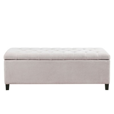 NicBex Olivia Tufted Top Storage Bench Beige