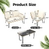 3-Piece Boho Outdoor Patio Furniture Set with Table, All-Weather Wicker Rattan Sectional Sofa with Cushions, Metal Frame - 2 of 4