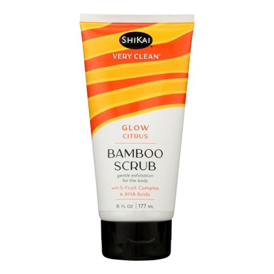 Shikai Citrus Glow Bamboo Scrub - 6 fz
