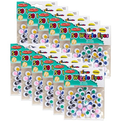 Charles Leonard Wiggle Eyes Stickers, Black, 1000 Per Pack, 3