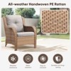 Buenhomino 3 Pieces Patio Furniture Set, PE Rattan Wicker Patio Set with Two Outdoor Chairs and Table for Porch, Garden Poolside Balcony - 4 of 4