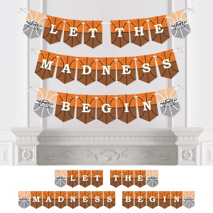 Big Dot of Happiness Basketball - Let The Madness Begin - College Basketball Party Bunting Banner - Party Decorations - Let The Madness Begin - 1 of 4