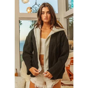 Knit Hoodie Rhombus Sweater Jacket : Target