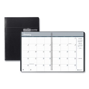 14-Month Recycled Ruled Monthly Planner, 8.75 x 6.78, Black Cover, 14-Month: Dec 2025 to Jan 2027 - 1 of 4