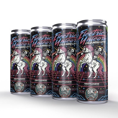 Bones Coffee Company Electric Unicorn Flavored Cold Brew Coffee Fruity Cereal Flavor