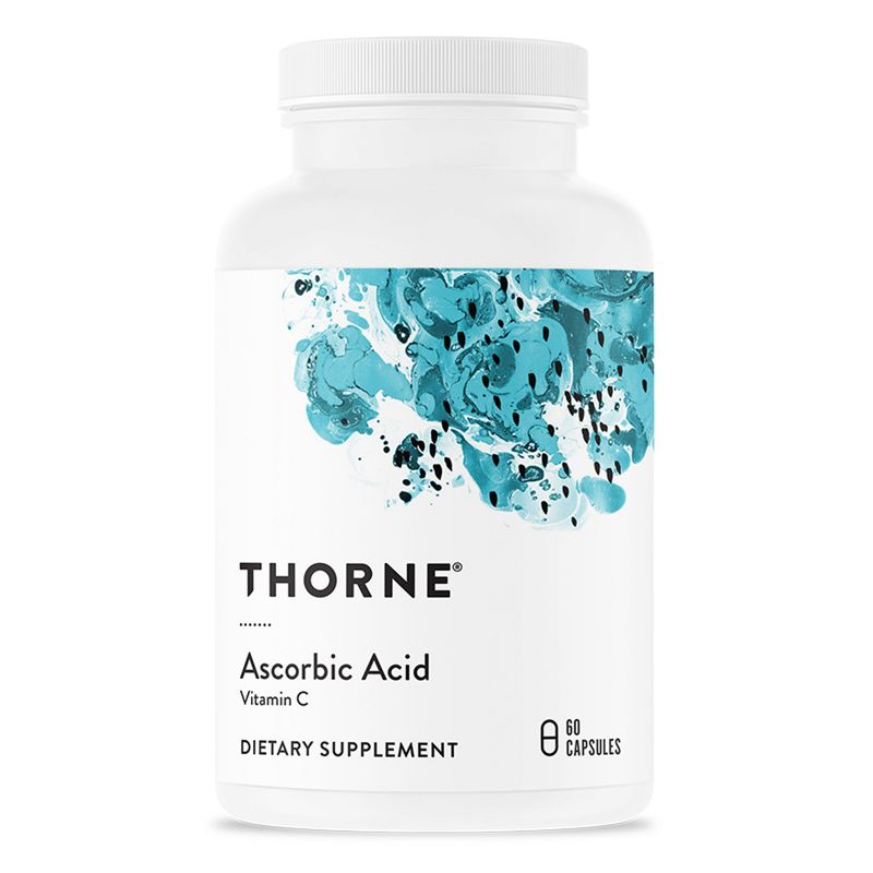 Thorne Ascorbic Acid - 1000 mg Vitamin C Supplement - Supports Healthy Immune Response, Collagen Formation, and Antioxidant Support  - 60 Capsules, 1 of 10