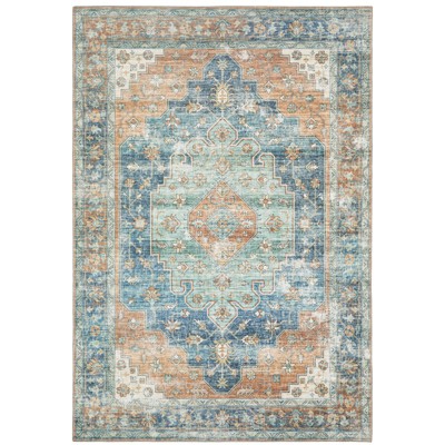 Oriental Weavers Myers Park MYP03 Orange/ Blue Indoor Area Rug - 5' x 7'