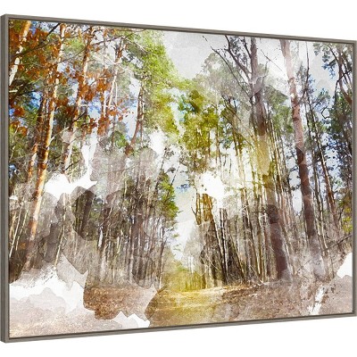 Forest Road I by Chamira Young Framed Canvas Wall Art Print