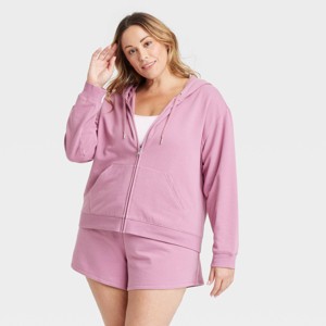 Women's Fleece Zip-Up Sweatshirt - Auden™ - 1 of 3