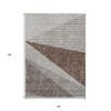 Gray Silver And Taupe Geometric Washable Indoor Outdoor Area Rug - 3 of 4