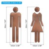 Unique Bargains Self-Adhesive Decor Office Business Men Women Restroom Sign 1 Pair - 2 of 4