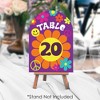 Big Dot of Happiness 60’s Hippie - 1960s Groovy Party Double-Sided 5 x 7 inches Cards - Table Numbers - 1-20 - 3 of 4