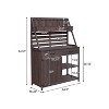 Christopher Knight Home Isolde Outdoor Fir Wood Potting Bench with 5 Drawers and Slatted Back Panel - 3 of 4