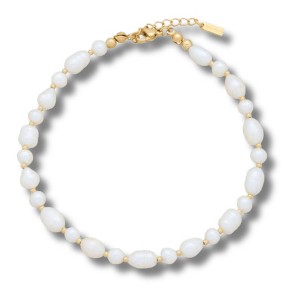 Pompeii3 Leah Pearl Anklet 18k Yellow Gold - 1 of 4