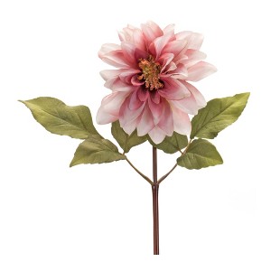 Faux Dahlia Stems – Pink Floral Set Of 6 – 16"H – Tabletop Arrangement – By Melrose - 1 of 3