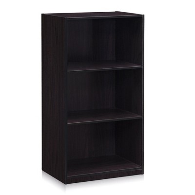 Versatile Dark Walnut 3-Tier Kids Bookcase Storage