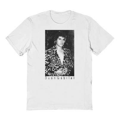 Juan Gabriel Men's Portrait Short Sleeve Graphic Cotton T-Shirt