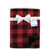 Hudson Baby Plush Blanket with Furry Binding and Back, Buffalo Plaid, One Size - 2 of 2