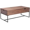 Nolen Lift Top Coffee Table - Walnut/Black - Safavieh - 4 of 4