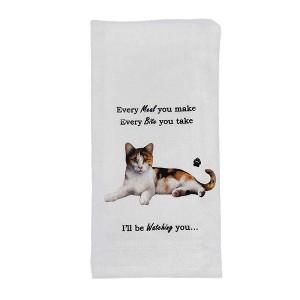 E & S Imports 26.0 Inch Calico Cat Kitchen Towel Dog Puppy Paw Kitchen Towel - 1 of 3