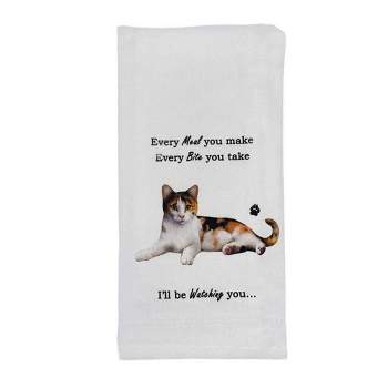 E & S Imports 26.0 Inch Calico Cat Kitchen Towel Dog Puppy Paw Kitchen Towel