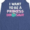Girls' - Instant Message - I Want To Be A Dinosaur -Not Princess Graphic Sleeveless Aline Dress - 2 of 4