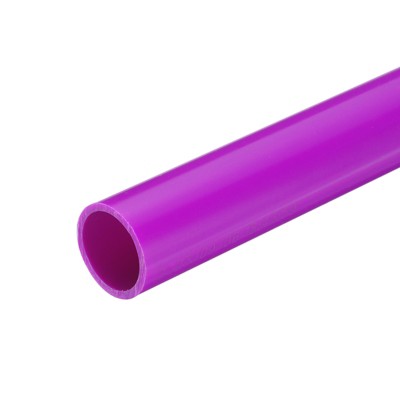 Unique Bargains Water Plumb DIY Crafts High Impact Rigid Round Pipes 8" Length ID 0.83" OD 0.98" Purple