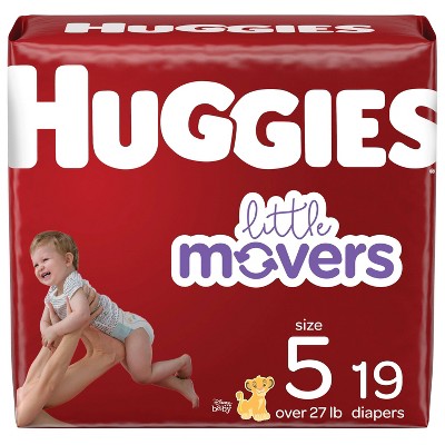 Huggies Little Movers Baby Disposable Diapers - Size 5 - 19ct : Target