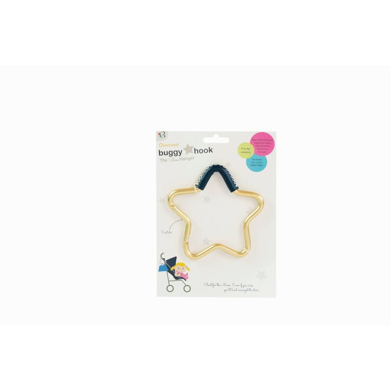 Kidco Buggygear Star Hook - Gold/Navy Leather, 4 of 5
