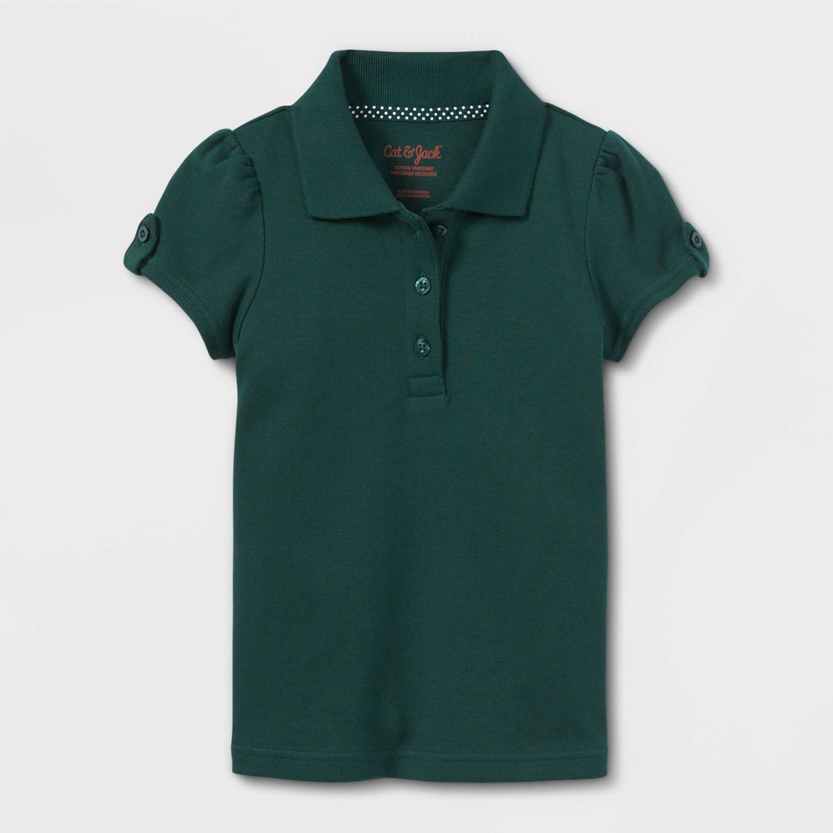 Toddler Girls' Short Sleeve Interlock Uniform Polo Shirt - Cat & Jack™ - thumbnail 4