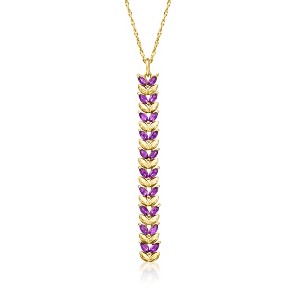 Ross-Simons 2.00 ct. t.w. Amethyst Pendant Necklace in 18kt Gold Over Sterling Size - 1 of 3