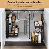Under Sink Organiser 2 Tier - Metal Pull Out Storage with Adjustable Height, No Drill Upgrade Suction Cups for Kitchen/Bathroom Cupboard - 4 of 4